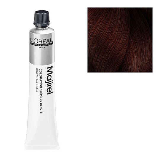 Permanente Haarfarbe Majirel 4.56 Kastanienbraun Mahagoni-Rot