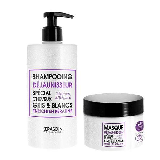 Set f&uuml;r graues und wei&szlig;es Haar Shampoo und Maske