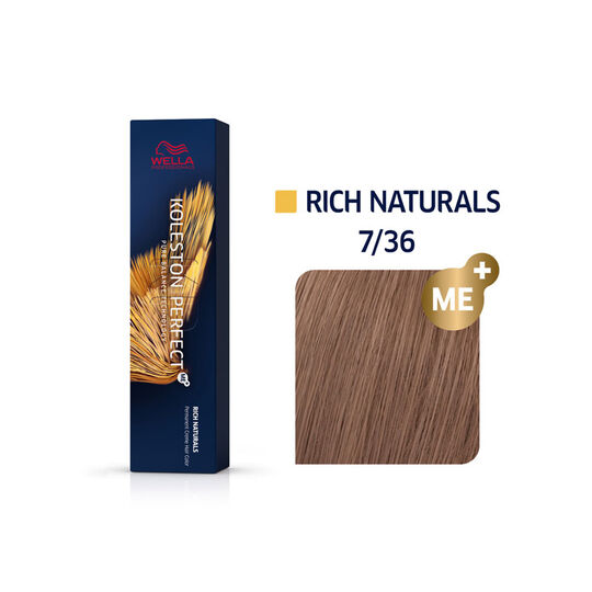 Permanente Haarfarbe Koleston Perfect Me+ 7/36 Blond Gold Violett