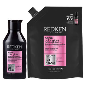 Mildes Shampoo f&uuml;r coloriertes Haar Acidic Color Gloss 300&nbsp;ml + Nachf&uuml;llung 500&nbsp;ml