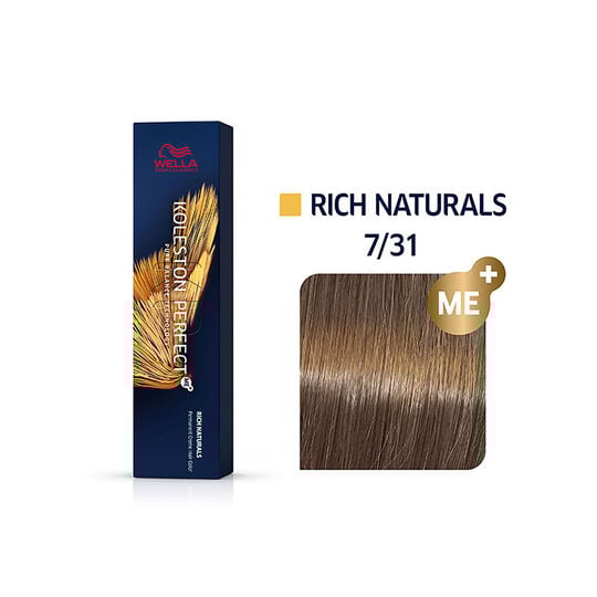 Permanente Haarfarbe Koleston Perfect Me+ 7/31 Blond Gold Asch