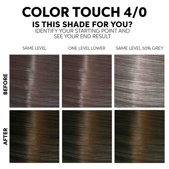 Color Touch Fresh-up-Kit 4/0 Natur-Kastanienbraun