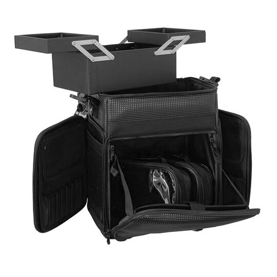 Schwarzer weicher Trolley-Koffer