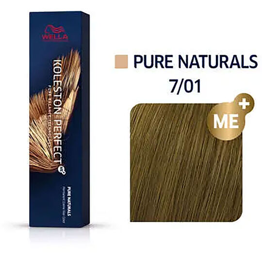 Permanente Haarfarbe Koleston Perfect Me+ 7/01 Blond Natur Asch