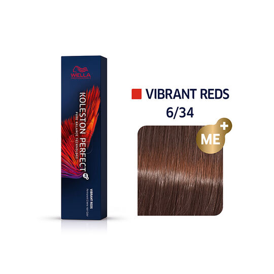 Permanente Haarfarbe Koleston Perfect Me+ 6/34 Dunkelblond Gold Kupfer