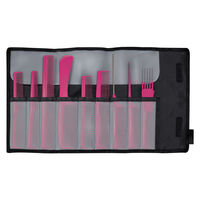 9er-Kamm-Set A-Line rosa