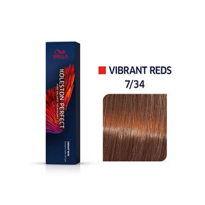 Permanente Haarfarbe Koleston Perfect Me+ 7/34 Blond Gold Kupfer