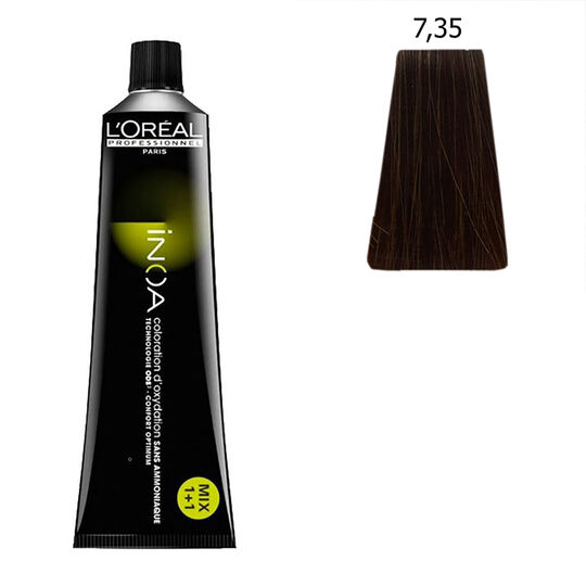 Inoa Haarfarbe ohne Ammoniak 7.35 Goldblond-Mahagoni