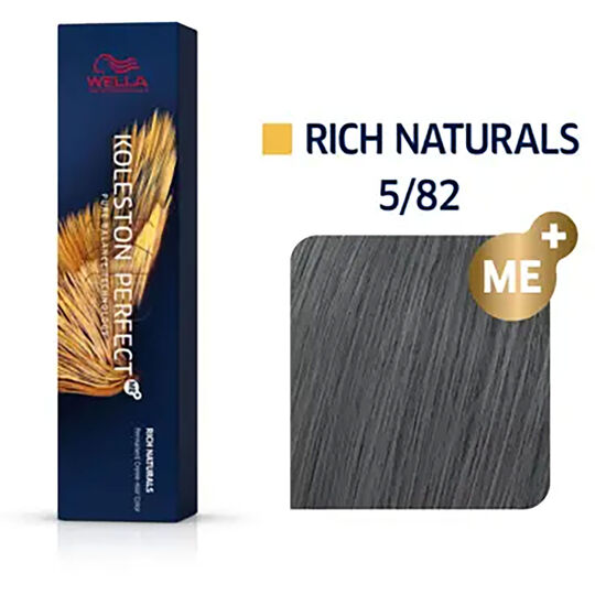 Permanente Haarfarbe Koleston Perfect Me+ 5/82 Hellkastanienbraun Perl&eacute; Matt