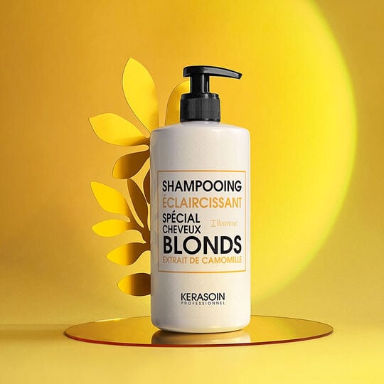Set f&uuml;r Aufhellung von naturblondem Haar Shampoo und Spray
