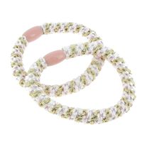 Metallfreie gewebte Haargummis Ros&eacute;gold