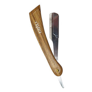 Rasiermesser mit Griff aus Naturholz und austauschbarer Klinge von O'Barber