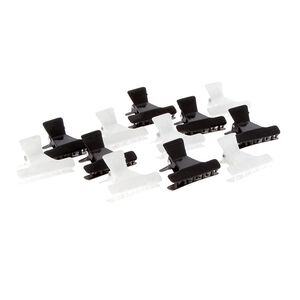 Krokodilklemme x 12 PM Schwarz/Wei&szlig;