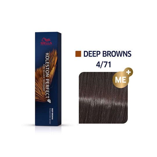 Permanente Haarfarbe Koleston Perfect Me+ 4/71 Marron-Asch Kastanienbraun