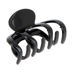 Breite Krokodilklemme aus Kunststoff Schwarz