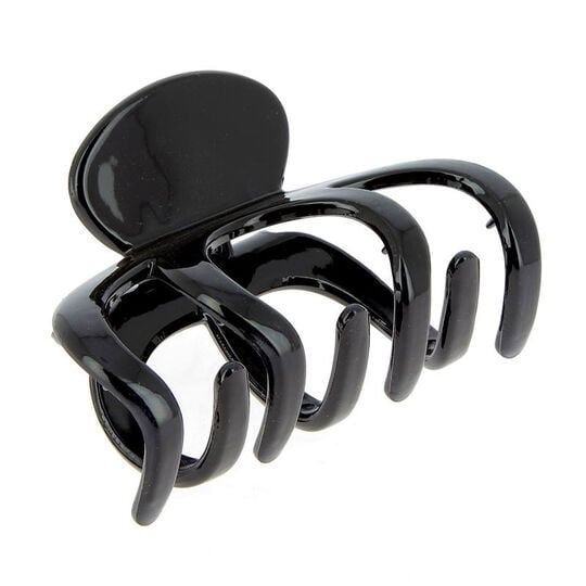 Breite Krokodilklemme aus Kunststoff Schwarz