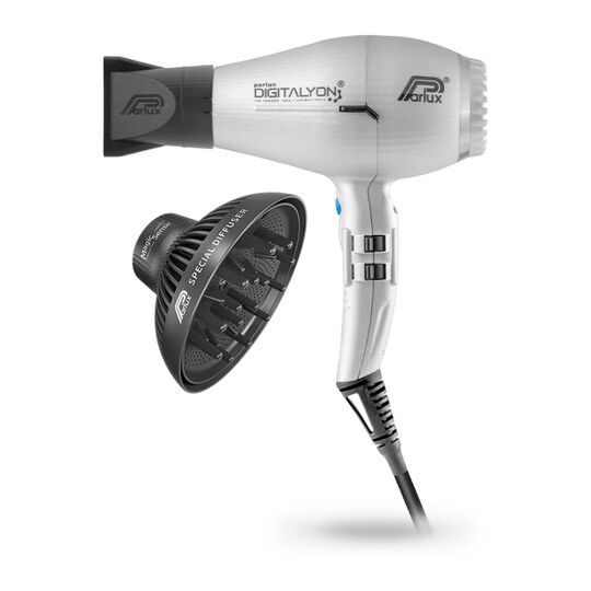 Digitalyon-Haartrockner und sein Magic Sense-Diffusor Silber