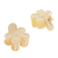 2 Kleine Blumenklammern in Ecru
