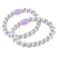 Metallfreie gewebte Haargummis lila