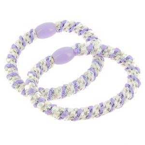 Metallfreie gewebte Haargummis lila