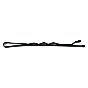 Gewellte Haarklammer 5 cm Schwarz