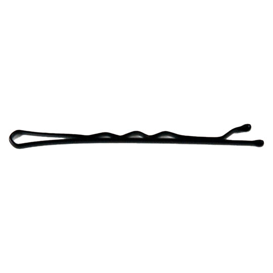 Gewellte Haarklammer 5 cm Schwarz