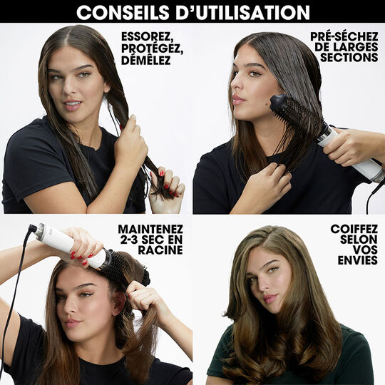 2-in-1-F&ouml;hnb&uuml;rste Duet Blowdry Wei&szlig;