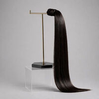 Ponytail Extensions Echthaar 55 cm 1B