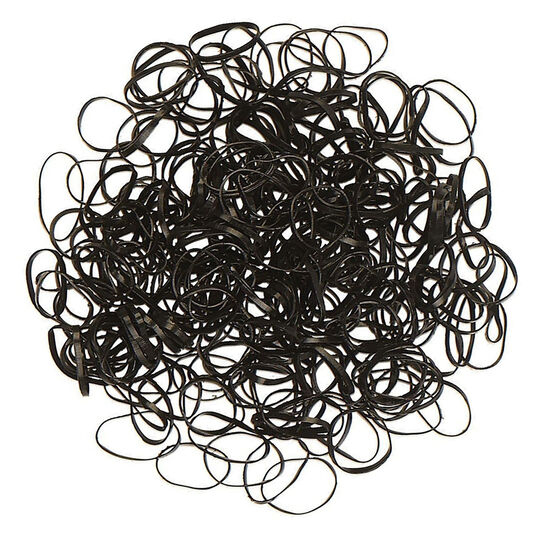 Mini-Silikonhaargummis schwarz