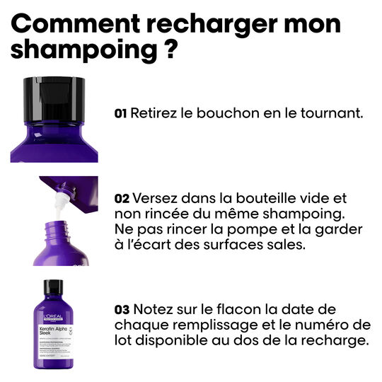 Keratin Alpha Sleek Disziplinierendes Shampoo Nachf&uuml;llpackung 500 ml