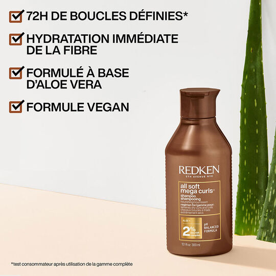 Shampoo f&uuml;r lockiges bis krauses Haar All Soft Mega Curls