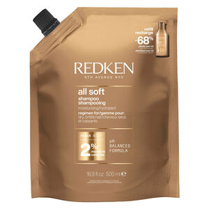Feuchtigkeitsspendendes Shampoo f&uuml;r trockenes und strapaziertes Haar All Soft Nachf&uuml;llpackung 500 ml