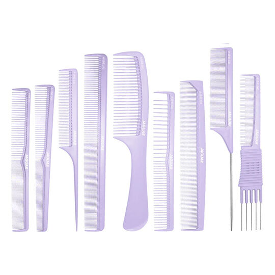 9er-Kamm-Set A-Line rosa