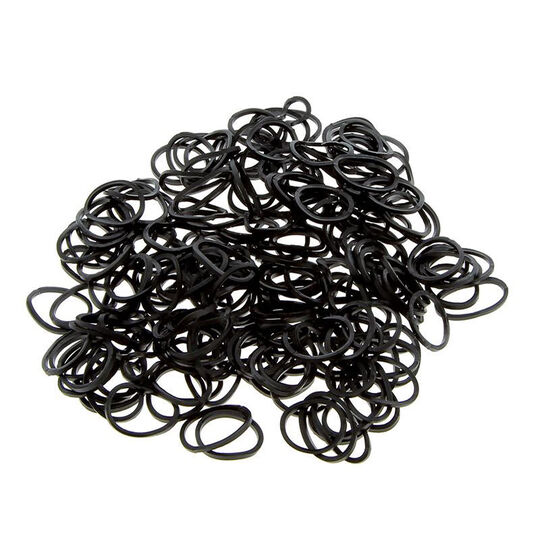Mini-Gummib&auml;nder, 240er-Pack Schwarz