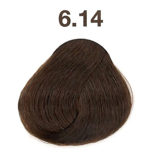 Permanente Haarfarbe Majirel 6.14 Dunkelblond, aschig, kupferfarben