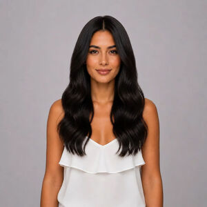 Clip In Extensions Echthaar 40 cm 1B