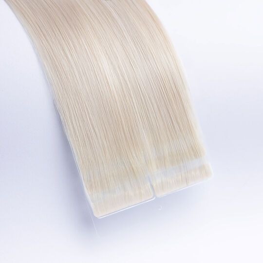 Tape In Extensions Invisible Echthaar 55cm M Platin/Si