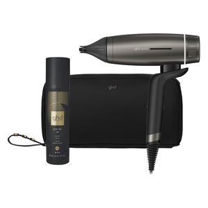 Speed-Haartrockner mit Tasche und Volumenspray grau / schwarz