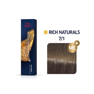 Permanente Haarfarbe Koleston Perfect Me+ 7/1 Blond Asch