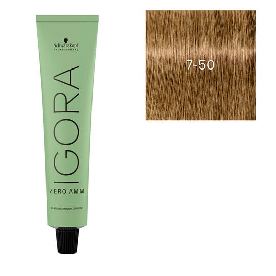 Igora Zero Amm Haarfarbe 7-50 Blond Cover Gold