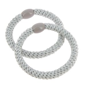 Metallfreie gewebte Haargummis grau