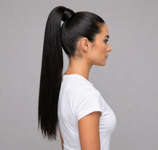 Ponytail Extensions Echthaar 55 cm 1