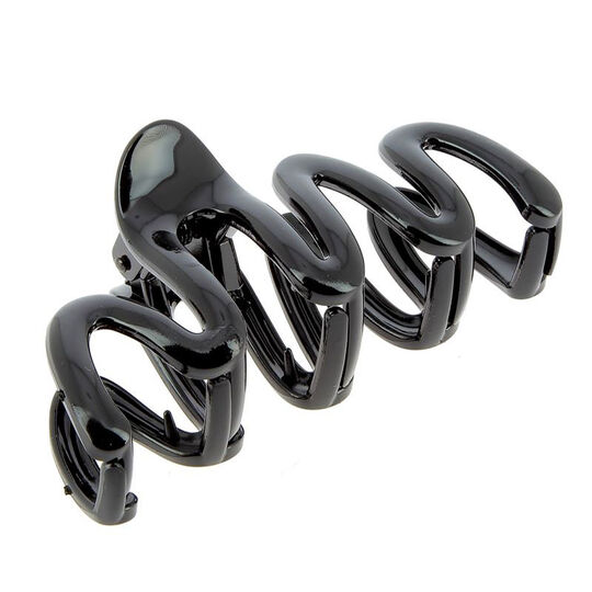 Zickzack-Krokodilklemme aus Kunststoff Schwarz