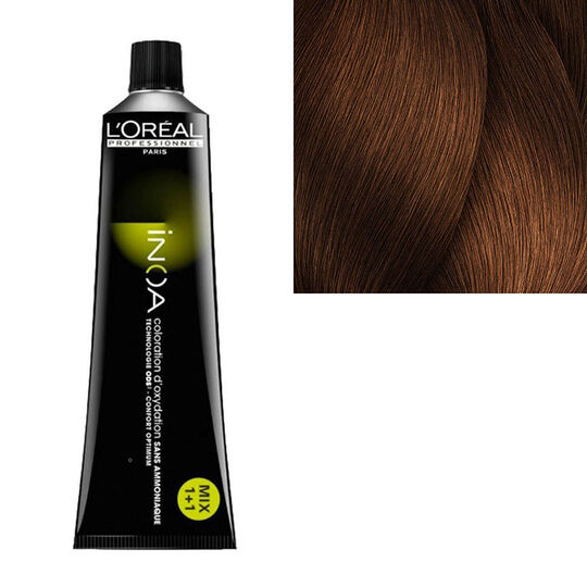 Inoa Haarfarbe ohne Ammoniak 6.34 Dunkelblond Gold Kupfer