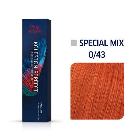 Permanente Haarfarbe Koleston Perfect Me+ 0/43 sp&eacute;cial mix Gold und Kupfer
