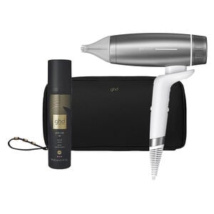 Speed-Haartrockner mit Tasche und Volumenspray Wei&szlig;