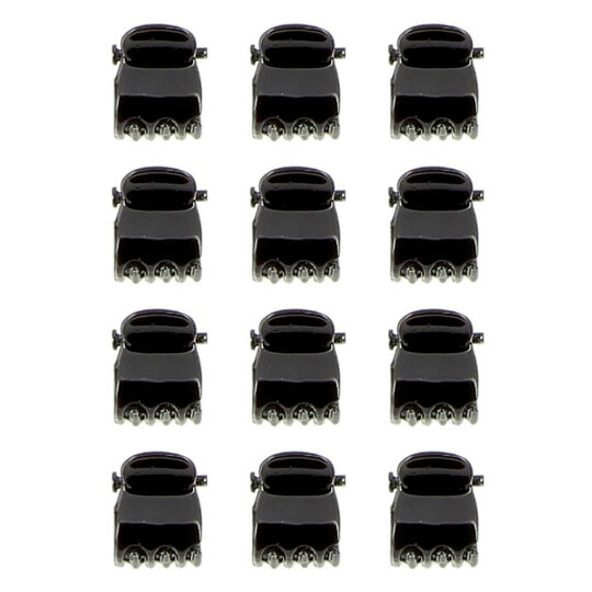 Mini-Krokodilklemmen schwarz 1 cm