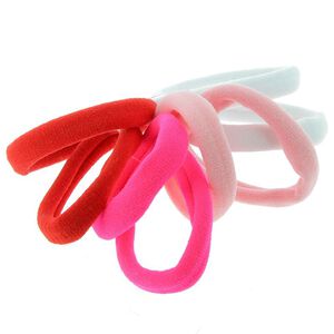 Set mit Schaumstoffgummib&auml;ndern wei&szlig; rosa rot