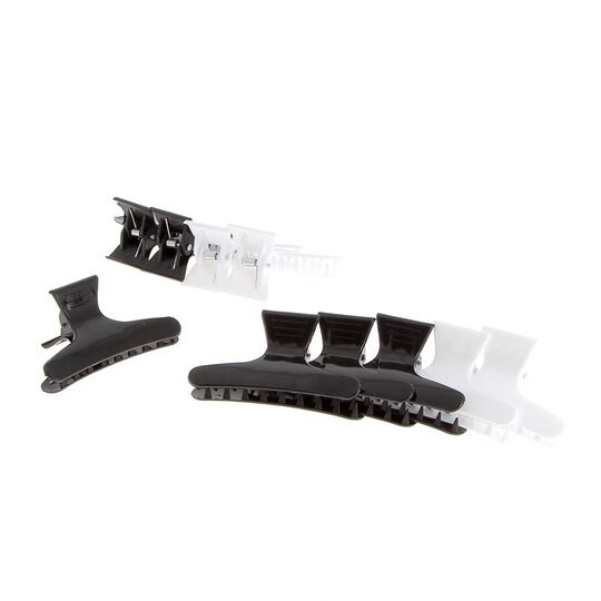 Krokodilklemmen x 12 Schwarz/Wei&szlig;