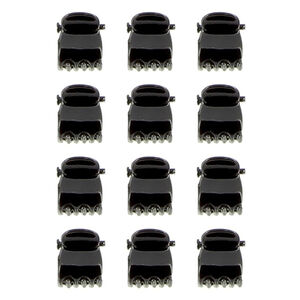 Mini-Krokodilklemmen schwarz 1 cm